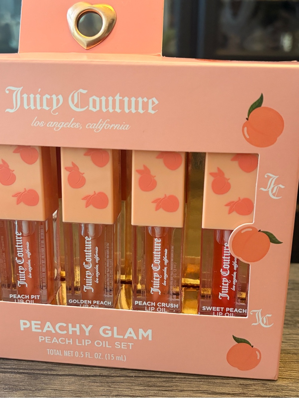 Juicy Couture Peachy Glam Peach Lip Oil Set - set of 5pcs - Picture 3 of 7